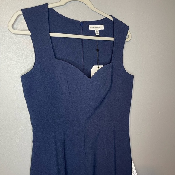 Dress the Population NWT Elle Midnight Blue Sweatheart Dress, Size Large - Picture 4 of 9